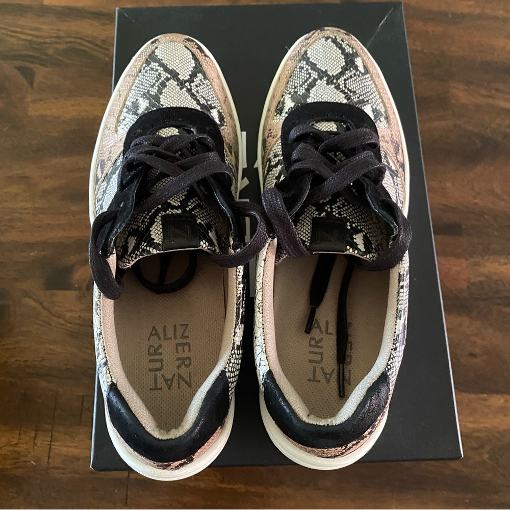 Naturalizer Black Snake Print Sneakers - Picture 5 of 9